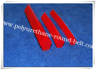 Red PU Pentagonal Belt / Polyurethane V Belt high tear strength for machines