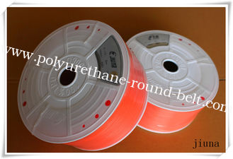 Orange Polyurethane Round Belt High Impact Resistance 85A - 90A Hardness